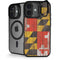 Maryland Flag Dark Wood iPhone 17 Kickstand Case