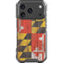 Maryland Flag Dark Wood iPhone 17 Pro Clear Case