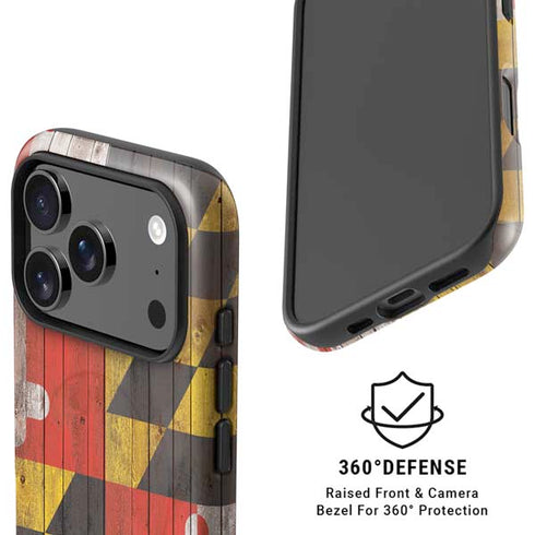 Maryland Flag Dark Wood iPhone 17 Pro Magsafe Impact Case