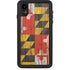 Maryland Flag Dark Wood iPhone Cases