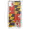 Maryland Flag Dark Wood iPhone XS Clear Case