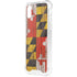 Maryland Flag Dark Wood iPhone XS Clear Case