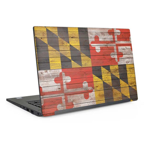 Maryland Flag Dark Wood Dell Latitude Skin