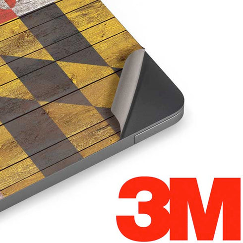 Maryland Flag Dark Wood Apple MacBook Air Skin