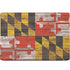 Maryland Flag Dark Wood MacBook Skins