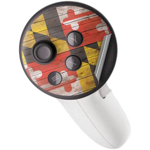 Maryland Flag Dark Wood Meta Quest 3S Skin