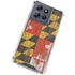 Maryland Flag Dark Wood Moto G Power 5G (2025) Clear Case