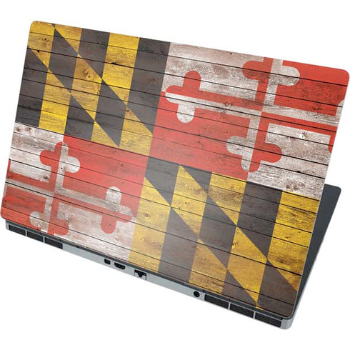 Maryland Flag Dark Wood Dell Precision Skin