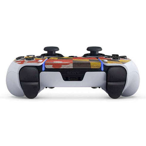 Maryland Flag Dark Wood PS5 DualSense Edge Pro Controller Skin