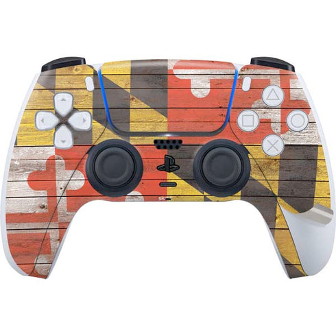 Maryland Flag Dark Wood PS5 Pro Bundle Skin
