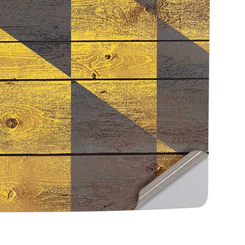 Maryland Flag Dark Wood PS5 Pro Disk Console Skin