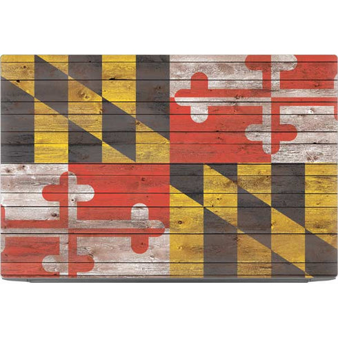 Maryland Flag Dark Wood Dell XPS Skin