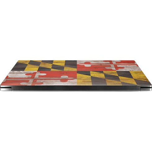 Maryland Flag Dark Wood Dell XPS Skin
