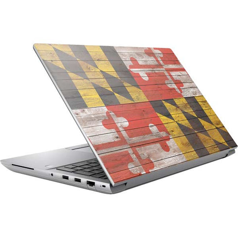 Maryland Flag Dark Wood HP ZBook Fury 16 G10 Skin
