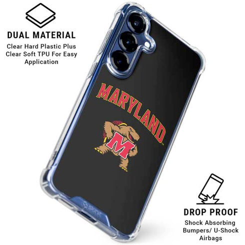 University of Maryland Collegiate Text Galaxy S25 Clear Case