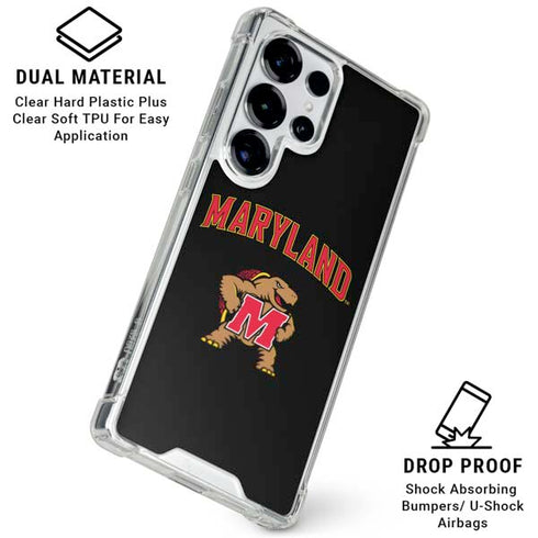 University of Maryland Collegiate Text Galaxy S26 Ultra Clear Case