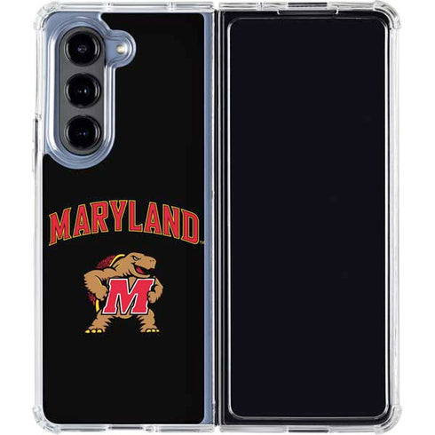 University of Maryland Collegiate Text Galaxy Z Fold5 5G Clear Case