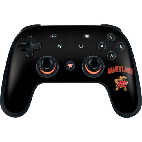 University of Maryland Collegiate Text Google Stadia Controller Skin
