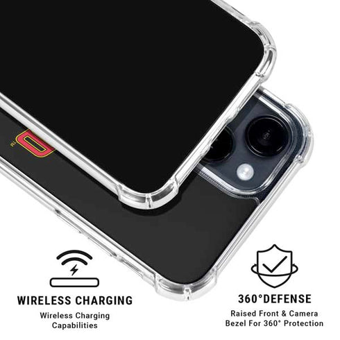 University of Maryland Collegiate Text iPhone 15 Clear Case