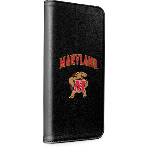 University of Maryland Collegiate Text iPhone 15 Plus Folio Case