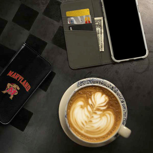 University of Maryland Collegiate Text iPhone 15 Plus Folio Case