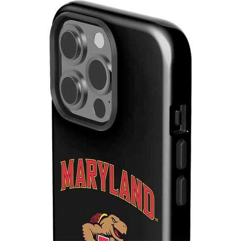 University of Maryland Collegiate Text iPhone 15 Pro Impact Case