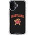 University of Maryland Collegiate Text iPhone 16 Clear Case