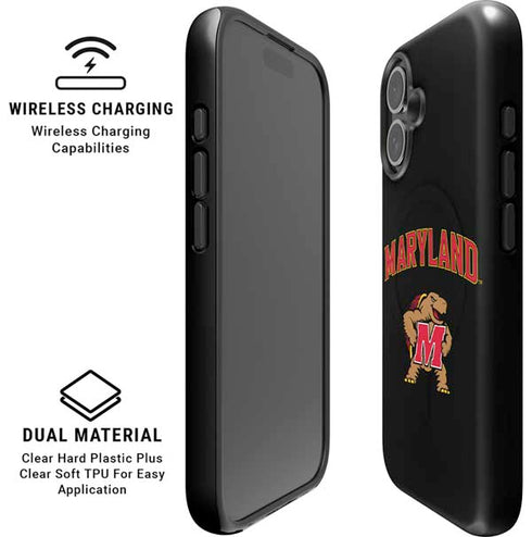 University of Maryland Collegiate Text iPhone 16 Magsafe Impact Case