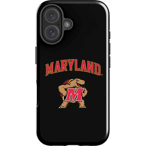 University of Maryland Collegiate Text iPhone 16 Plus Impact Case