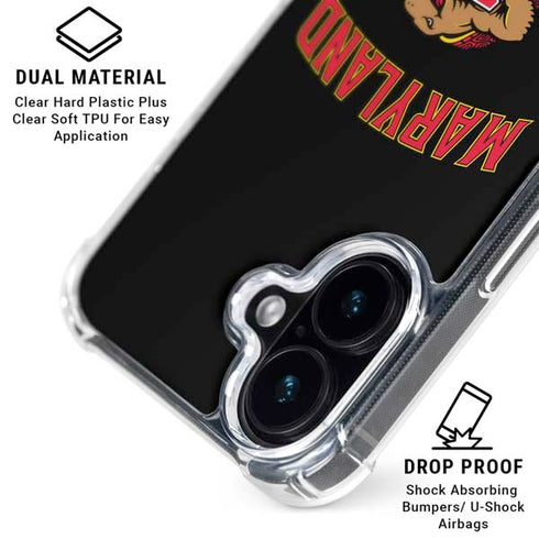 University of Maryland Collegiate Text iPhone 16 Plus MagSafe Case