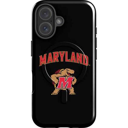 University of Maryland Collegiate Text iPhone 16 Plus Magsafe Impact Case