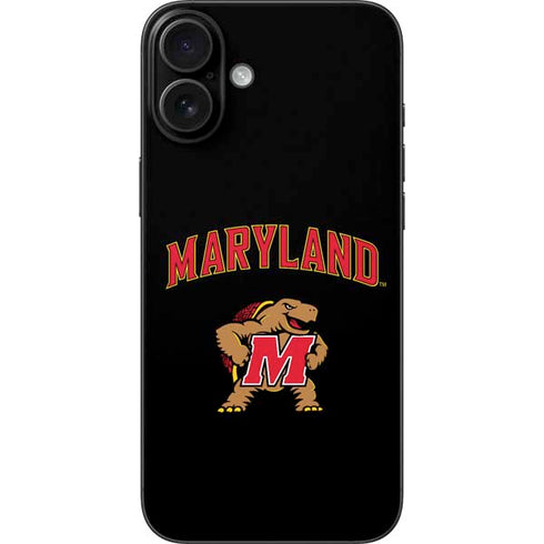 University of Maryland Collegiate Text iPhone 16 Plus Skin