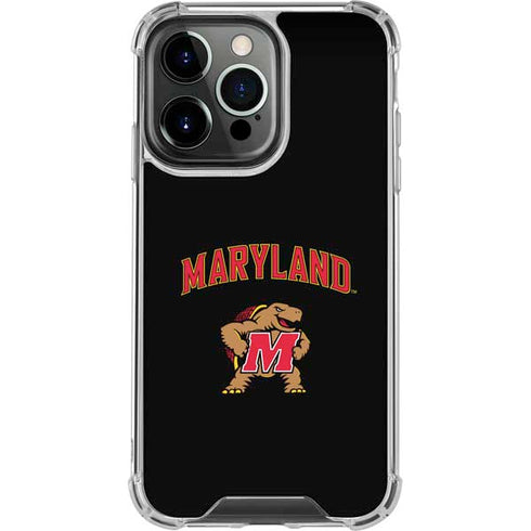 University of Maryland Collegiate Text iPhone 16 Pro Clear Case