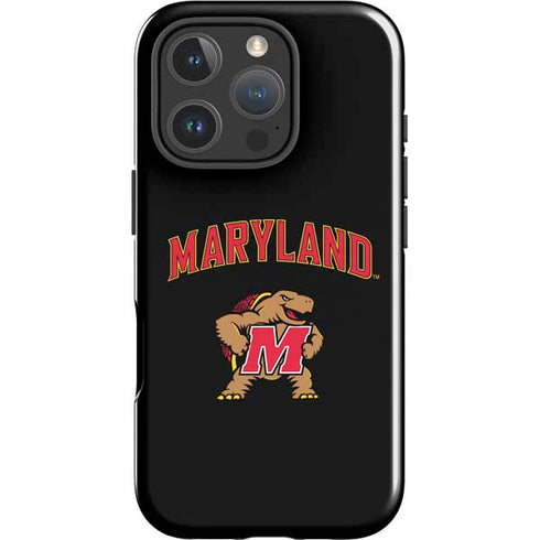 University of Maryland Collegiate Text iPhone 16 Pro Max Impact Case