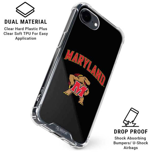 University of Maryland Collegiate Text iPhone 16e Clear Case