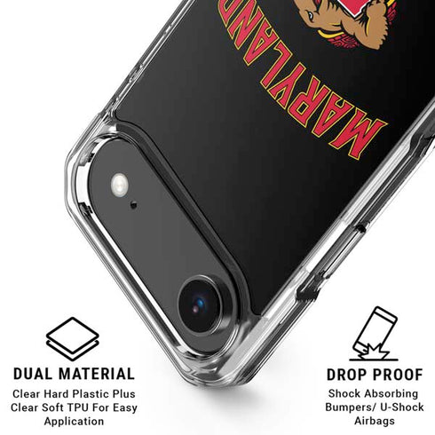University of Maryland Collegiate Text iPhone 17 Air Clear Case