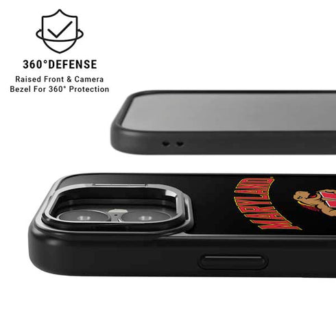 University of Maryland Collegiate Text iPhone 17 Kickstand Case