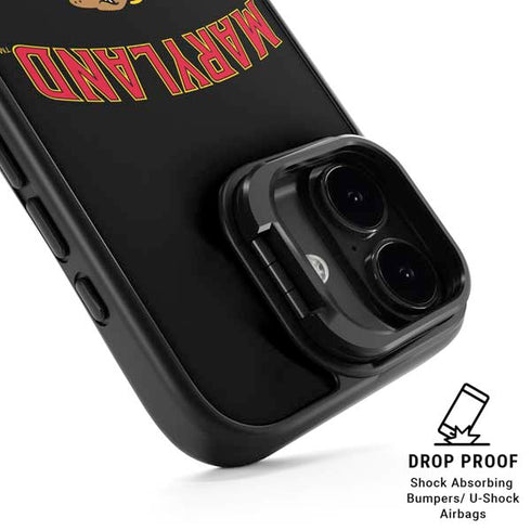 University of Maryland Collegiate Text iPhone 17 Kickstand Case
