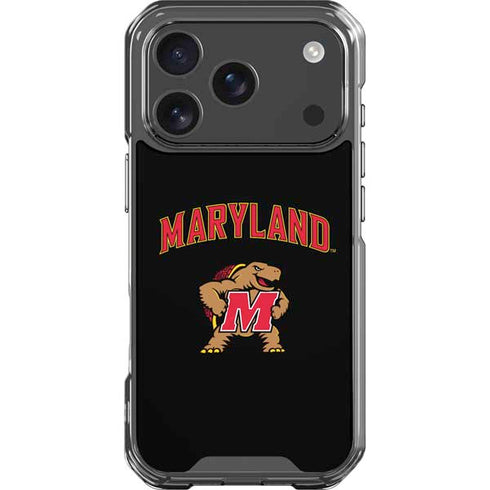 University of Maryland Collegiate Text iPhone 17 Pro Clear Case