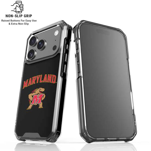University of Maryland Collegiate Text iPhone 17 Pro Clear Case
