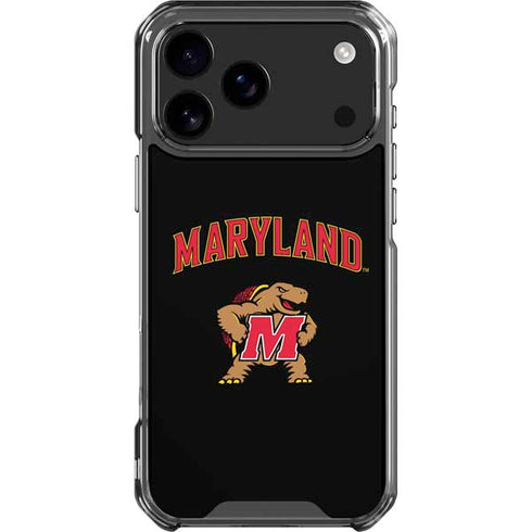 University of Maryland Collegiate Text iPhone 17 Pro Max Clear Case