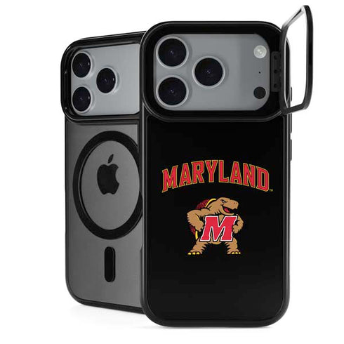 University of Maryland Collegiate Text iPhone 17 Pro Max Kickstand Case