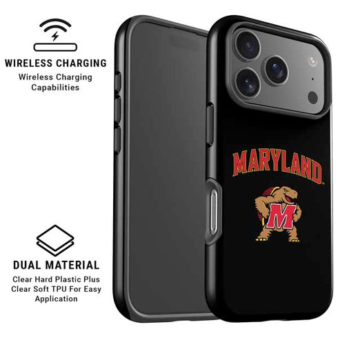 University of Maryland Collegiate Text iPhone 17 Pro Max Magsafe Impact Case
