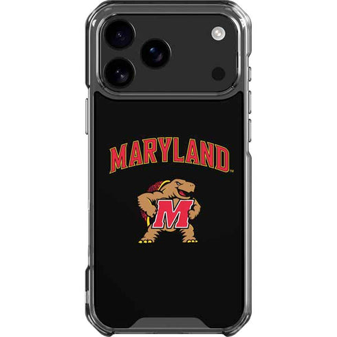 University of Maryland Collegiate Text iPhone 18 Pro Max Clear Case