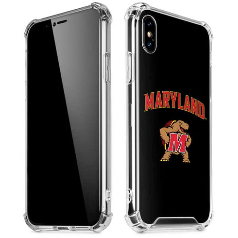University of Maryland Collegiate Text iPhone X/XS Clear Case