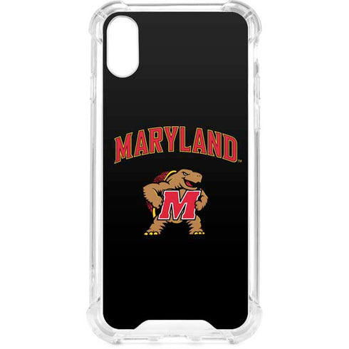 University of Maryland Collegiate Text iPhone XS Clear Case