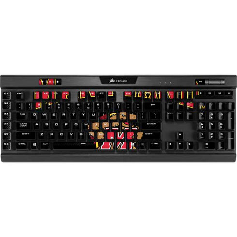 University of Maryland Collegiate Text K95 RGB PLATINUM Mechanical Gaming Keyboard Skin