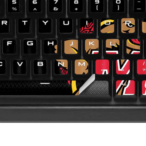 University of Maryland Collegiate Text K95 RGB PLATINUM Mechanical Gaming Keyboard Skin