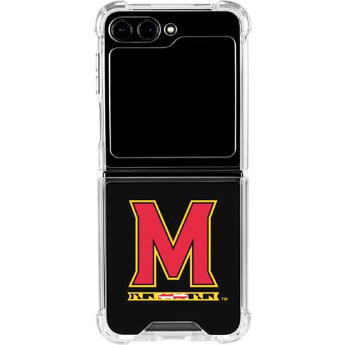 University of Maryland M Logo Galaxy Z Flip6 Clear Case