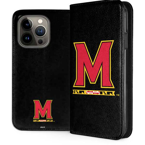 University of Maryland M Logo iPhone 14 Pro Folio Case